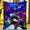 1pc UFO Robot Grendizer6 Theme Blanket - Digital Print, Polyester, Cozy for All Seasons, Perfect for Outdoor, Camping, and Travel