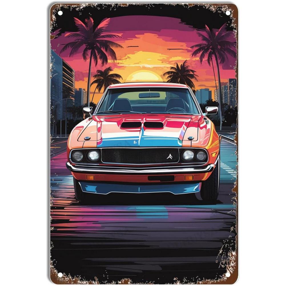 Автомобильные металлические жестяные знаки, классические автомобили, настенные украшения, таблички, винтажные художественные постеры, картины из железа для Man Cave, дома, кафе, сада, клуба, бара