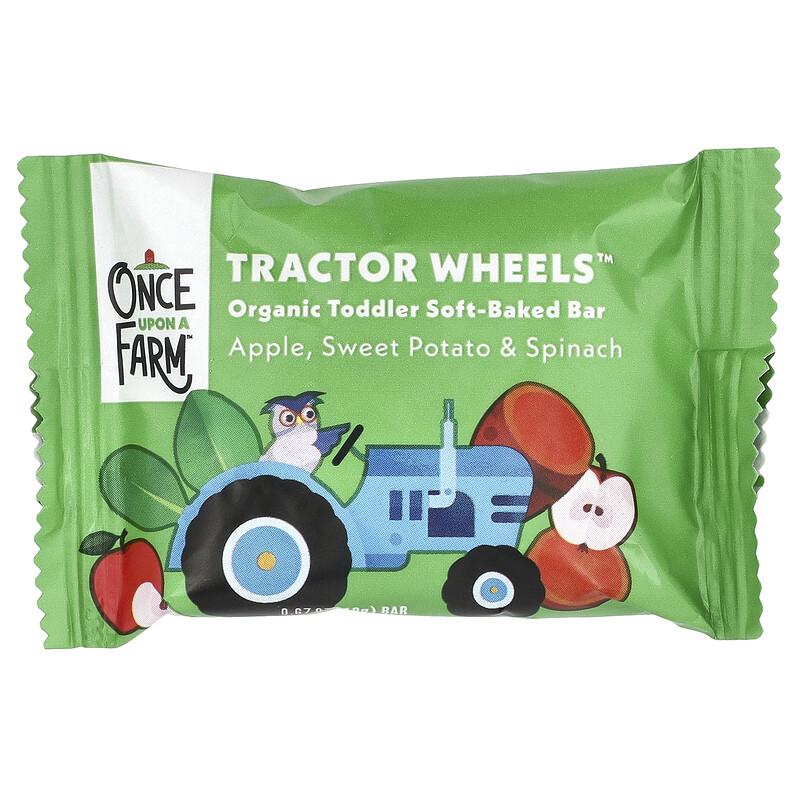 Tractor Wheels™, Organic Toddler Soft-Baked Bar, Apple, Sweet Potato & Spinach, 5 Pack, 0.67 oz (19 g) Each