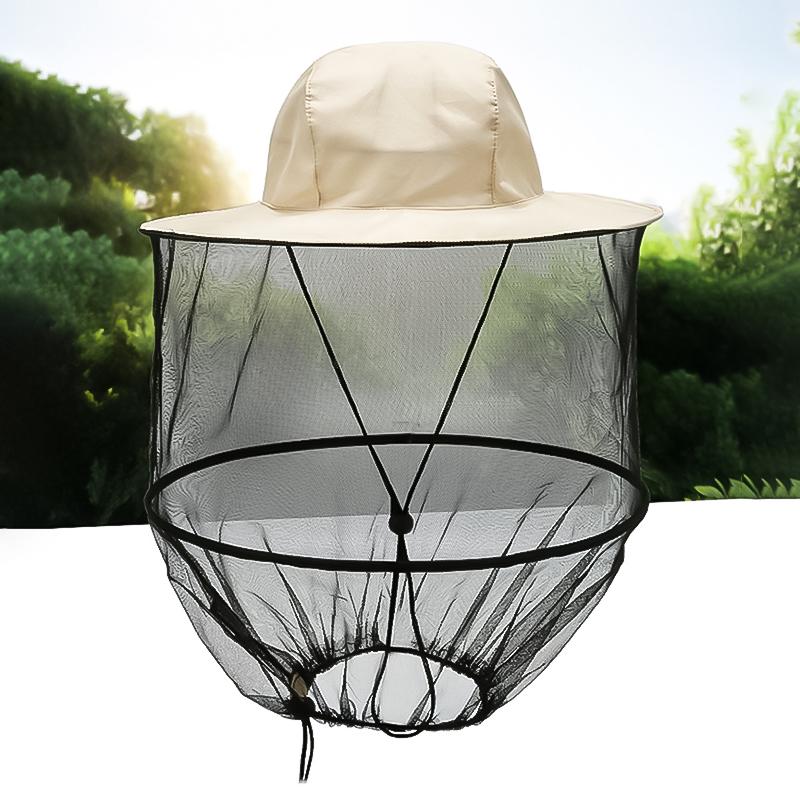Men Visor Sun Hats Caps Summer Outdoor Breathable Camouflage Insect Anti-mosquito Mesh Accessories