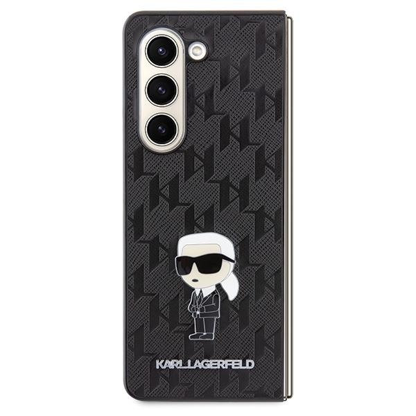 Karl Lagerfeld KLHCZFD5SAPKINPK Z Fold5 F946 hardcase black/black Saffiano Monogram Ikonik Pin