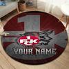 Cross Symbol Custom Name Round Area Rug Carpet Rug For Living Room Bedroom Sofa Playroom Decor Nonslip Floor Mat