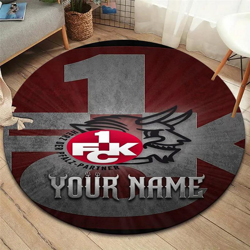 Cross Symbol Custom Name Round Area Rug Carpet Rug For Living Room Bedroom Sofa Playroom Decor Nonslip Floor Mat