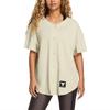 Under Armour Project Rock Drop Shoulder Sleeve T Shirt Women's Pink Silt Gray (Unisex) T-Shirts 1382707 273