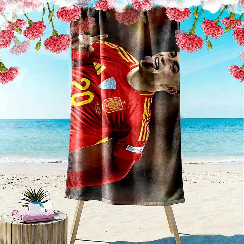 Pedri Print Beach Towel, Large Soft Quick Dry Towel for Beach Camping Swimming