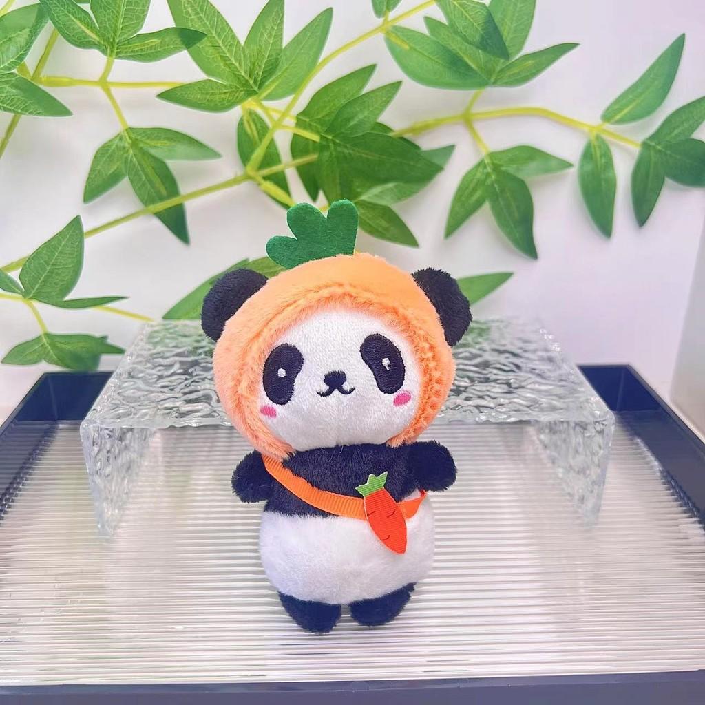 Adorable Plush Panda Keychain Plush Toy For Couples Gifts With Soft Short Fur