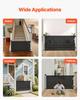 Retractable Baby Gate, Extends to 1430 mm Wide, 795 mm Tall, with Security Lock, Easy to Use, Walk Through Without Tripping, Mesh Dog Gate for Stairs,