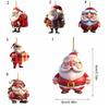 Santa Claus Xmas Car Ornament 2D Acrylic Christmas Snowman Santa Claus Pendants  Pendants Gift