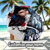 Custom Name Personalized Michael Jackson Print Umbrella, Auto Open Close, 8‑Rib Sturdy Frame, Commute Camping Hiking Use, Birthday Gift