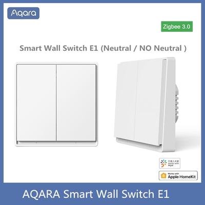 Xiaomi Умный настенный выключатель Aqara E1 ZigBee 3.0 с нейтральным проводом Умные переключатели работают с Aqara Homekit