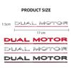 DUAL MOTOR Underlined Letters Emblem for TESLA Model 3/Y/S/X Car Styling Refitting Trunk Badge Sticker Chrome Black Accessories