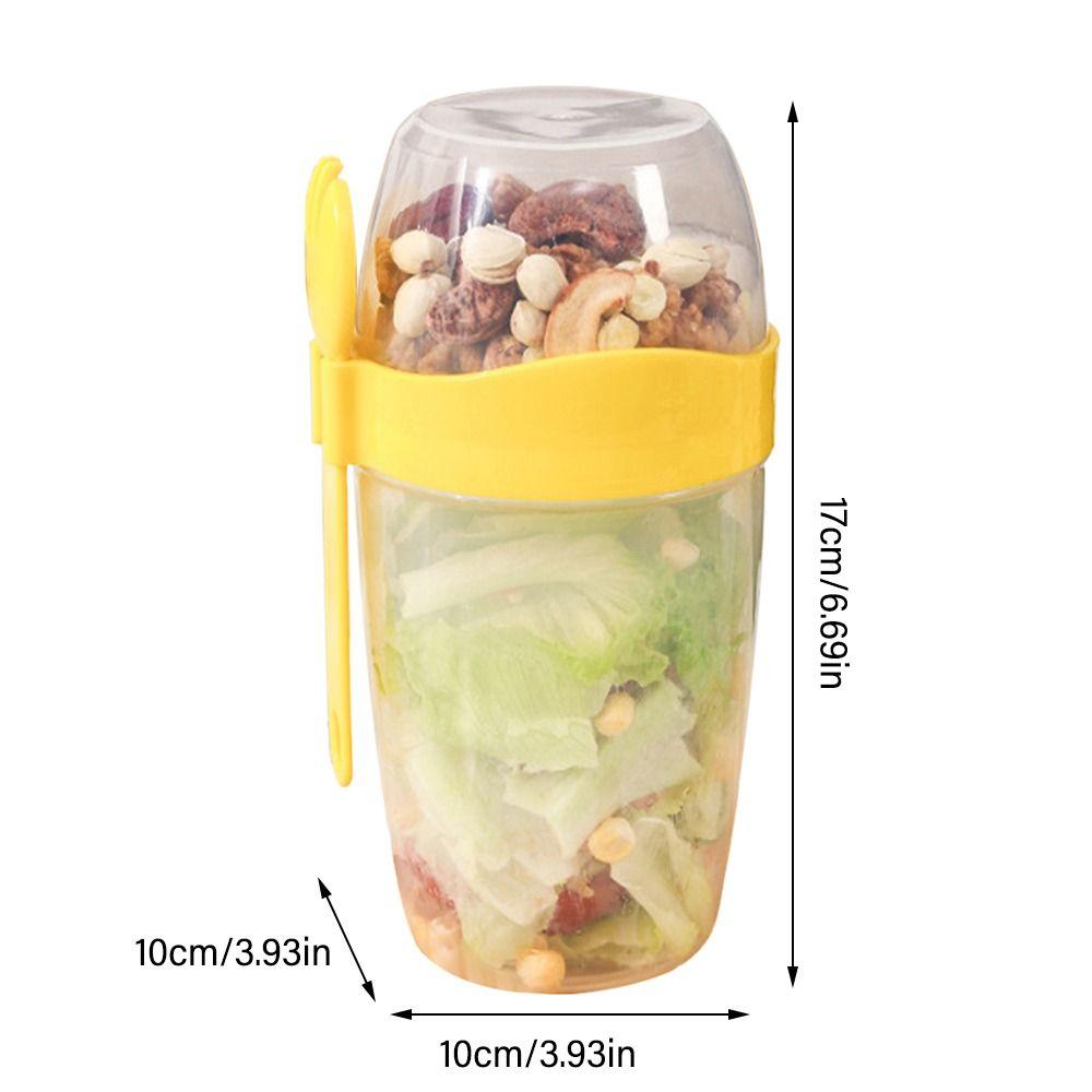 Home Kitchen Storage Portable Double Layer Bottles Light Food Cup Vegetable Salad Cup Jars