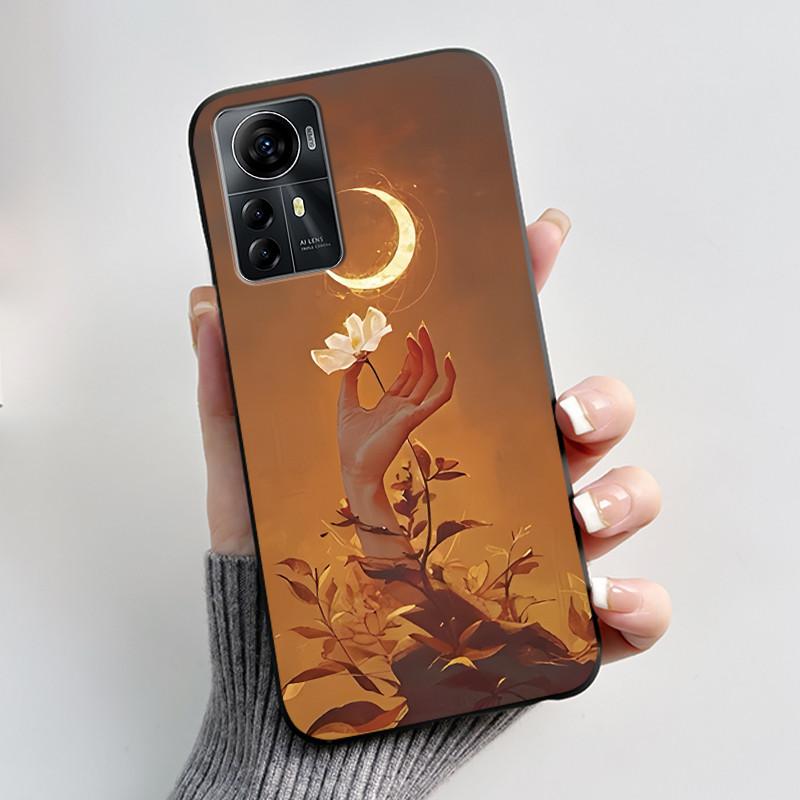 Чехол для ZTE Blade A72s A7050/V41 Умный чехол Роскошный Дракон Милый Крутой Мальчики Девочки Черный Матовый Мягкий ТПУ Силиконовый Чехол Задняя Крышка