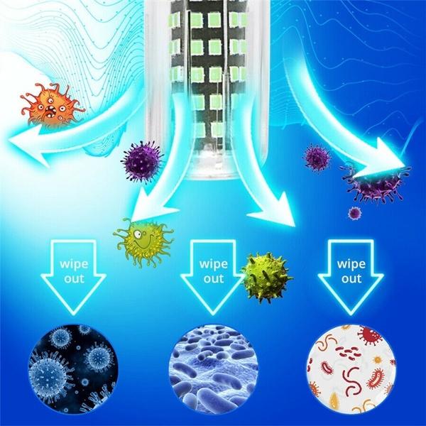 2 шт. УФ-бактерицидная лампа E27 с винтовым цоколем УФ-светодиодная лампа 110 В/220 В ультрафиолетовая бактерицидная лампа для стерилизации