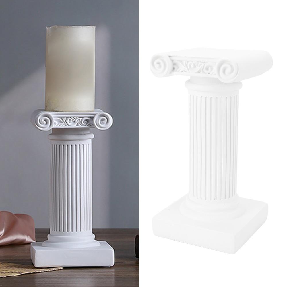 Resin Roman Pillar Statue Festivals Decoration Pedestal Stand Figurine Wedding