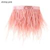 Wedding Dress Feathers Ribbon Ostrich Feathers Trim Plumes Ribbon Selvage 8-10 CM Wide 1 Meter Long