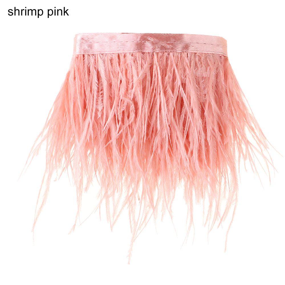 Wedding Dress Feathers Ribbon Ostrich Feathers Trim Plumes Ribbon Selvage 8-10 CM Wide 1 Meter Long