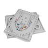 Tray Plastic Resin Measuring Tool Jewelry Design Tool DIY Necklace Tool Gray Flocked Bead Board
