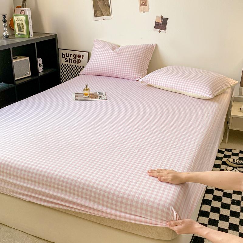 Простыня на резинке в стиле «клетчатая», приятная для кожи, эластичная простыня для девочек, мальчиков, комната, постельное белье для дома(Нет наволочки)