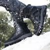 Thick Plush Lined Mens Winter Snow Boots Thick Platform Warm Non Slip Outdoor Waterproof Ankle Boots for Cold Weather Walking