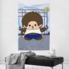 Cartoon Animation MMonchhichi Tapestry Room Decor Wall Cloth Party Hanging Background Room Decor Baby Room