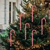 5Pieces Festival Plastic Candy Canes Ornament for Christmas Tree Assorted Color Christmas Party Supplies Decoration