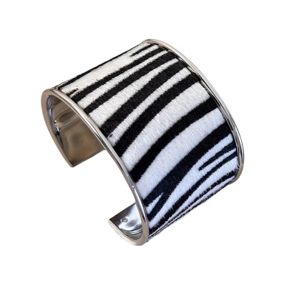 Multicolor Geometric Leopard Print Bangles Exaggerated Cuff Bangles  Hip Hop Style