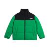 Li-Ning Sports Fashion Series Logo Print Patchwork Zip-Up Fleece-Lined Down Jacket Unisex Jackets Green AYMS307-2