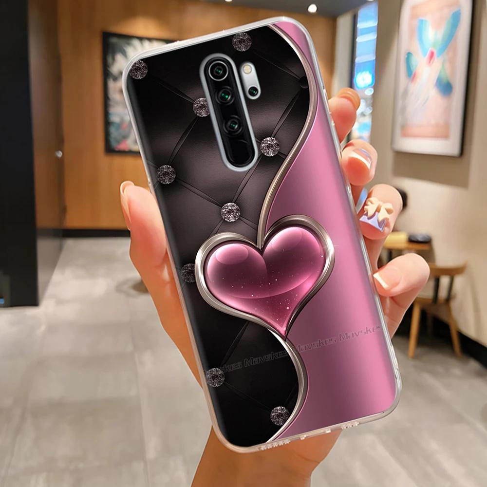 Чехлы из ТПУ для Redmi Note 8 Pro Чехол Прозрачный Красивые Цветы Легкий Чехол для Xiaomi Redmi Note8 Pro Корпус Телефона Fundas