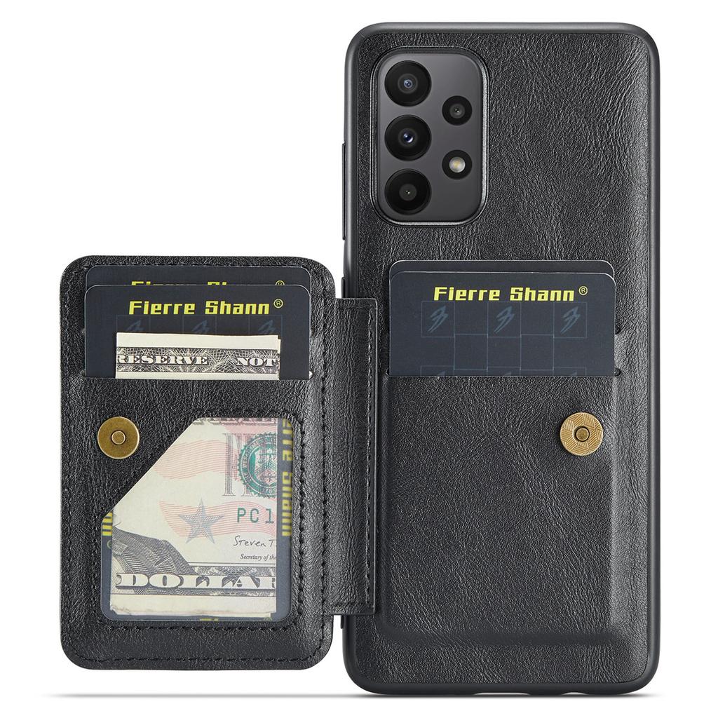 Чехол для Samsung Galaxy A73 5G с держателем для карт, защитная накладка для телефона из кожи+ТПУ