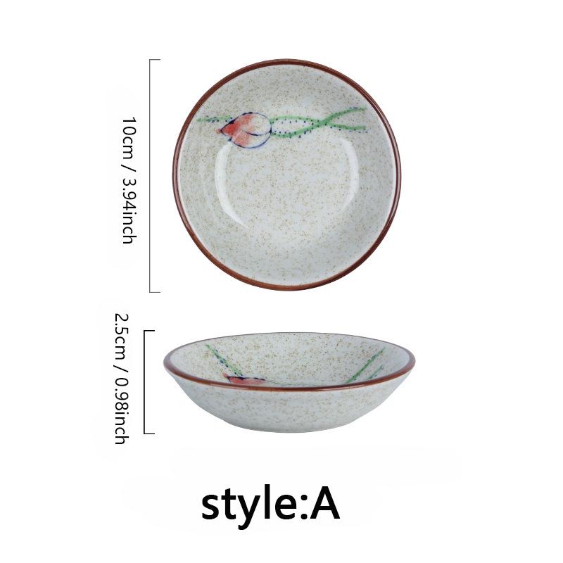 1 шт. Японская керамическая круглая тарелка для соуса, винтажная приправа для соевого соуса, бытовая тарелка для соуса для суши, закуски, сервировочная тарелка, столовая посуда