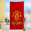 Manchester Personalized Text Beach Towel Super Soft & Absorbent Ideal for Travel Outdoor Swim Pool Yoga Surf Camping Hiking Gym Gift Holiday