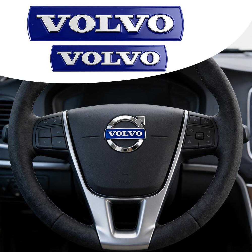 For Volvo RDESIGN XC60 XC90 V60 V40 XC40 V50 S60 V70 V90 S90 T6 Car Steering Wheel Center Cover Sticker Badge Decor Accessories