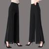 High-Waist Double-Layer Chiffon Wide-Leg Split Pants for Women - 2024 New Loose Skirt-Style Trousers