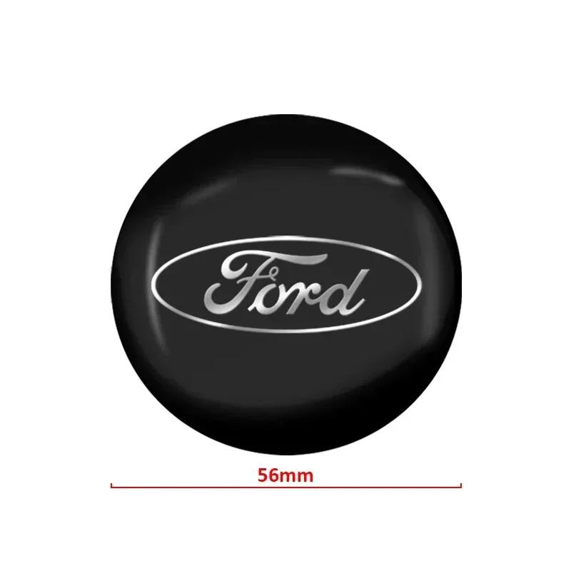 New 2026 Car Sticker Ford New 2025 Hot 4PCS Car Wheel Center Hub Cap Sticker Logo Wheel Decal For Ford Kuga Focus Fiesta Ecospor