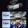 1080P Dual Camera Dash Cam For Cars With IR Night Vision, Loop Recording, And Wide Angle Lens - 3.16 Inch IPS Screen