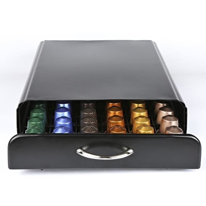 HiveNets Nespresso Porte Capsule de Café Pod Support de Tiroir de Rangement en Métal pour 60 Pcs