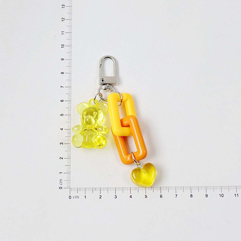 Key Holder Crystal Bear Key Chains Mobile Phone Chain Bag Pendant Decoration Korean Style Key Ring