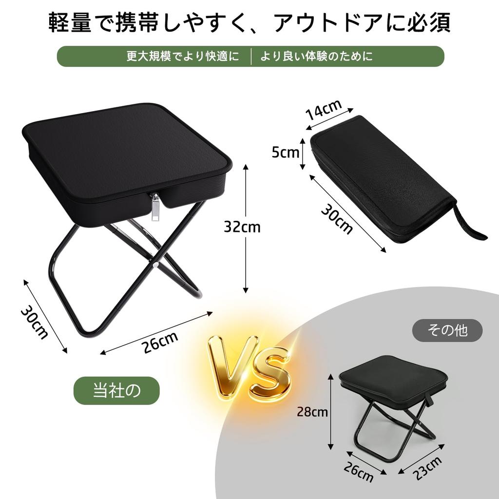 Folding chair, outdoor chair, compact, lightweight, load capacity 140kg, camping,