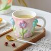 Copyright Macaron Flower Cup Hand Pinch Flower Water Cup Wind Cup Student Ceramic Cup Office Breakfast