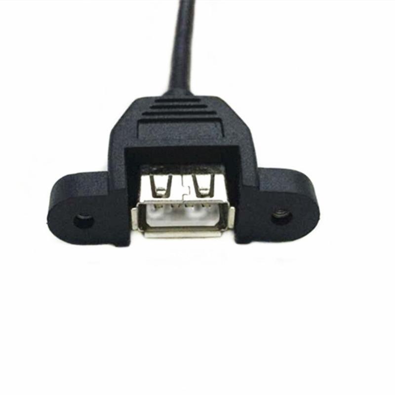 USB 2.0 Extension Cable Male To Female with Screw Panel Mount Foil+Braided Shielded 30cm 50cm 1m 2m 3m 5m