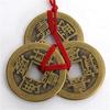 3-Piece Set Auspicious Amulet Collection Chinese Feng Shui Coins for Wealth and Luck, Brass Money Coin