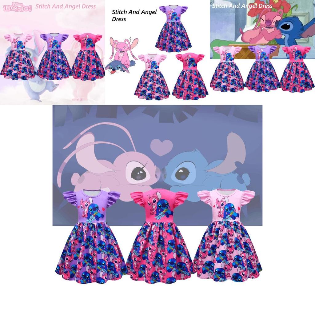 Новое поступление Звездное детское платье-туника для девочек А-силуэта с летящими рукавами