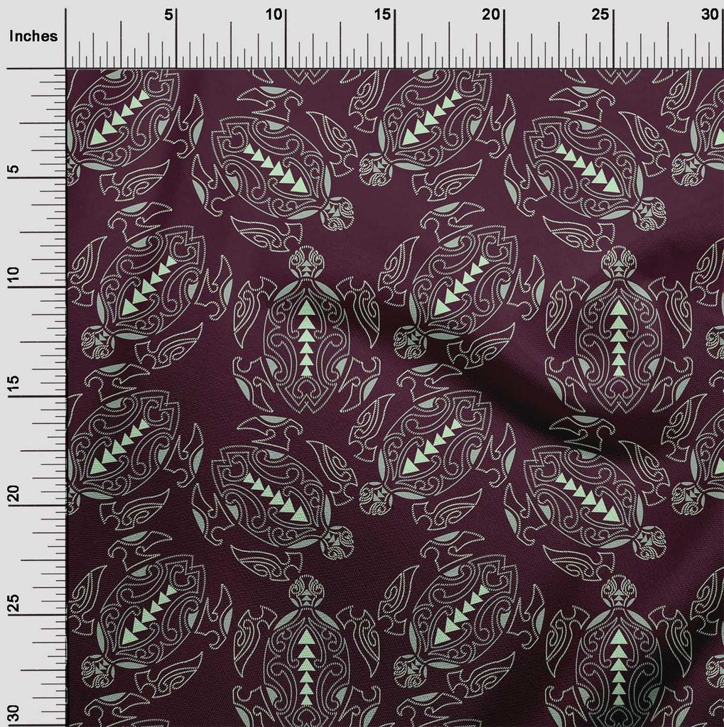 oneOone Гибкая хлопковая ткань с принтом черепахи и океана от The Yard 40 дюймов