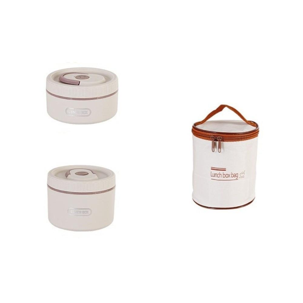 Round Shape Stainless Steel Lunch Box Practical Thermal Lunch Container Outdoor Picnic Box Camping