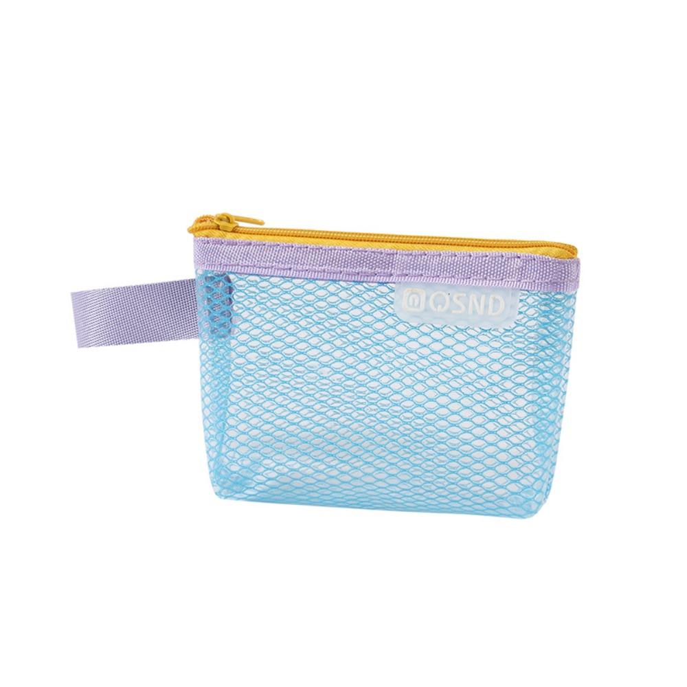 Transparent Zipper Pouches Red Envelope Travel Portable Bag Durable Mesh Storage Bags  Travel Use
