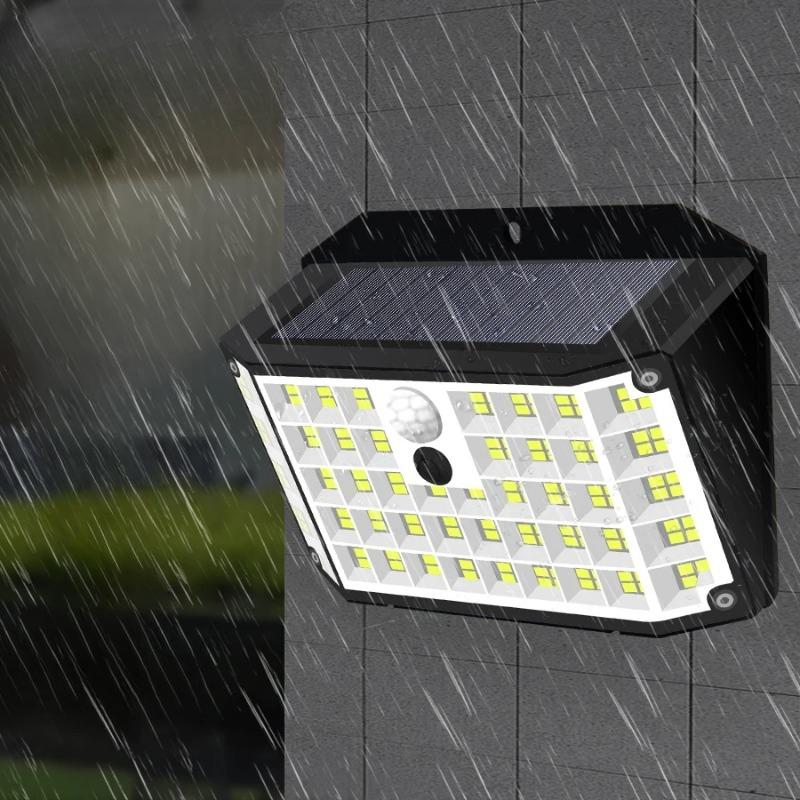 1500MAH Motion Sensor Lights Outdoor with Lights 176 LED Solar LightsIP65 Security Light Outside with 3 Modes for Garden Patio