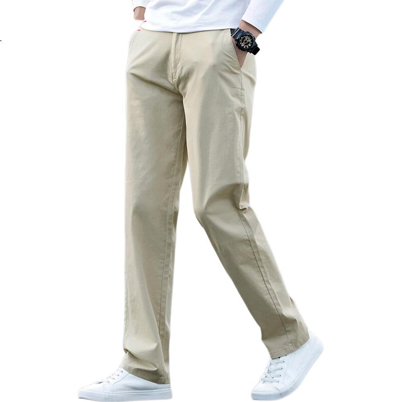 RED DRAGONFLY Men's Summer Casual Cotton Business Straight Slim Fit Stretch Khaki Pants 32