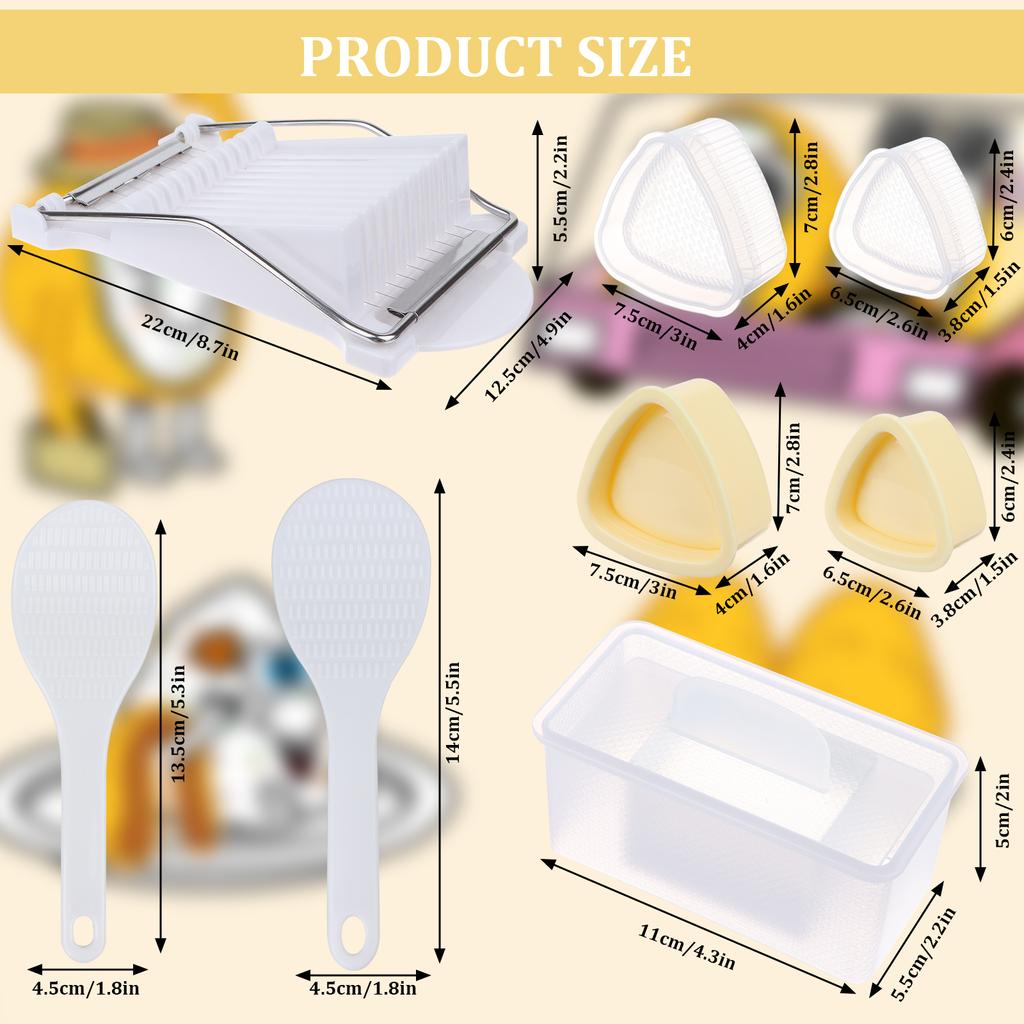 Набор форм для спам-мусуби, ломтерезка для спам-мусуби, треугольные формы для мусуби