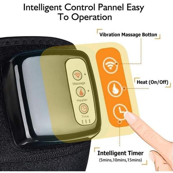 Массажный наколенник с подогревом и вибрацией, обертывание для лечения травм колена, судорог, восстанавливающего артрита, массажера для облегчения боли в мышцах, расслабления